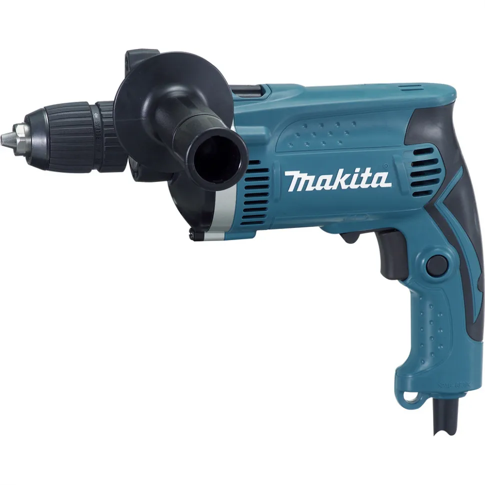 Дрель ударная электрическая, Makita HP1631, 710 Вт, сетевая дрель 220В с быстрозажимным патроном, 710 Вт