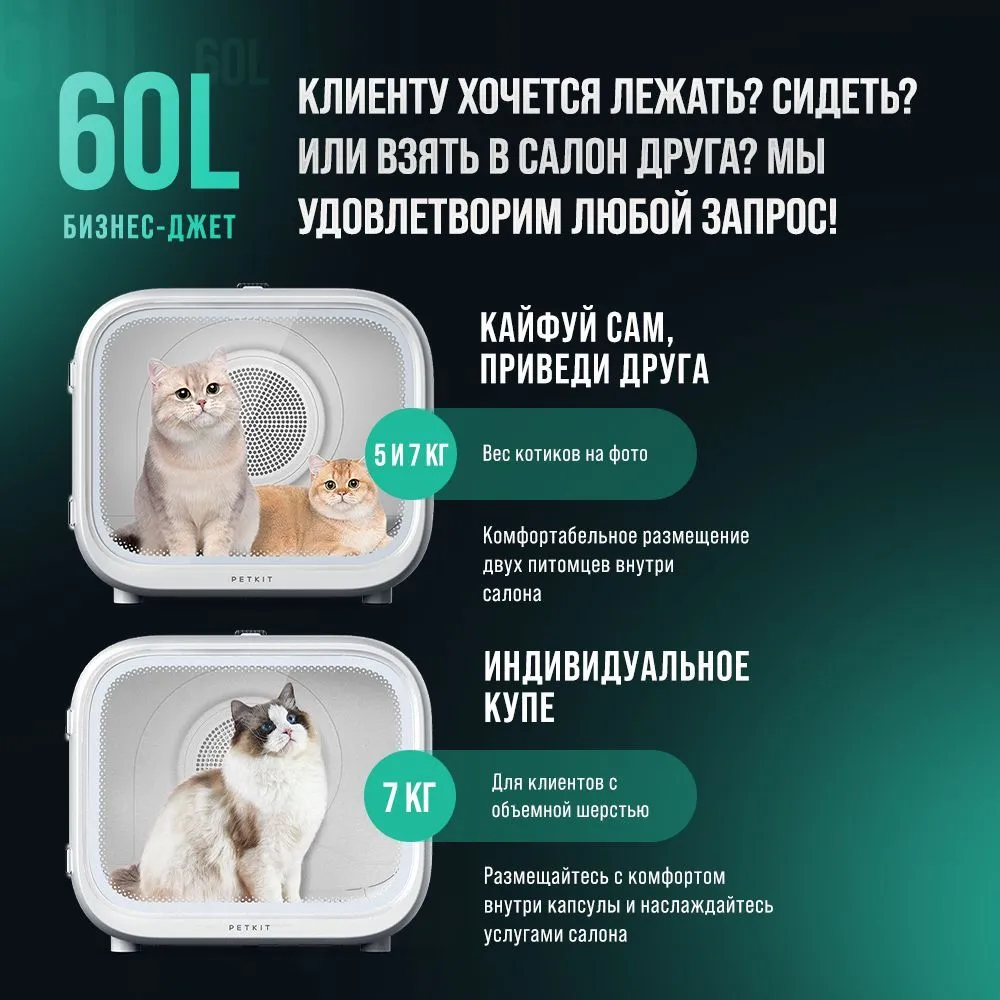 Автоматическая сушка для кошек и собак, любой тип шерсти животных Airsalon Max, вариант, фото 3