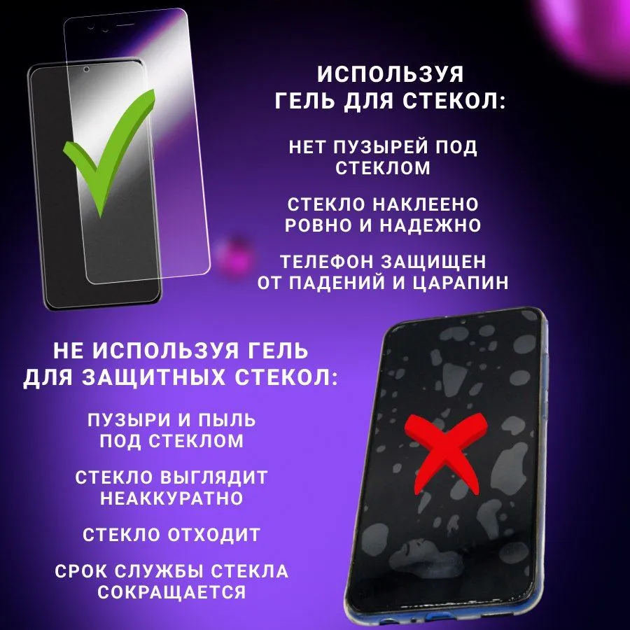 Гель для наклейки защитных стекол с тонкой кистью (30мл), 30 мл, фото 4