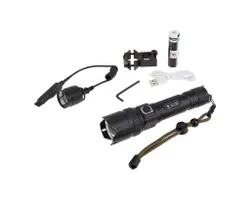 Подствольный фонарь для охоты,  USB аккумуляторный с креплением на ружье и выводной кнопкой, тактический FA-QL8-P50 Похожие товары