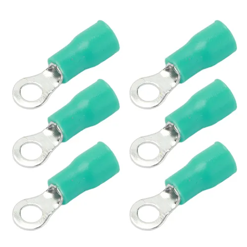 100 шт. Предварительно изолированные кольцевые наконечники, обжимные, медные, ПВХ, для проводов 22 1