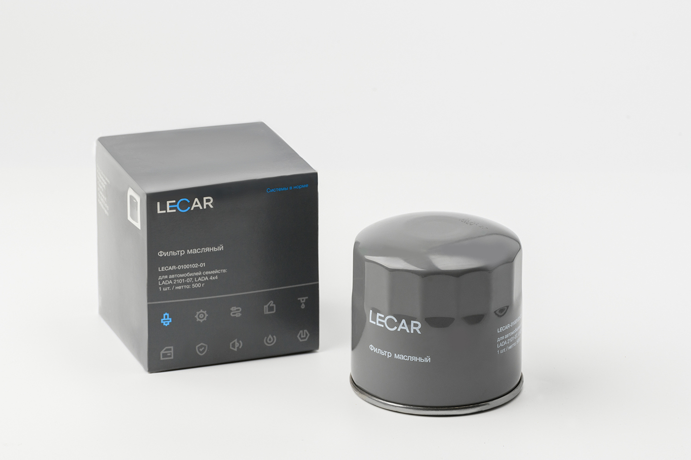 Фильтр масляный 2101-07,2121-21213 (высокий) "LECAR" фирм.упак LECAR