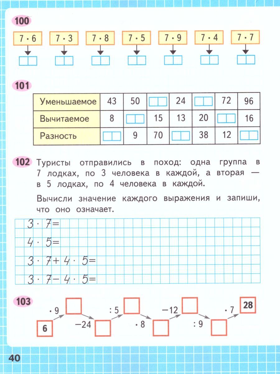Математика 3 класс. Рабочая тетрадь. Комплект из 2-х частей. УМК "Школа России" | Reference Book - Ozon image 7