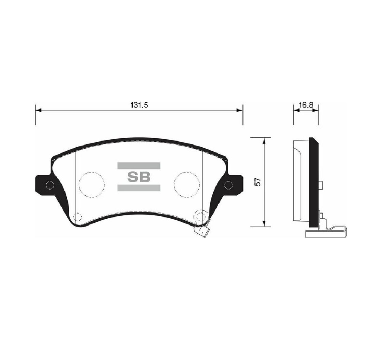 Колодки тормозные (Спереди) Toyota Corolla (E120) 00-07 / Corolla Fielder 00-06