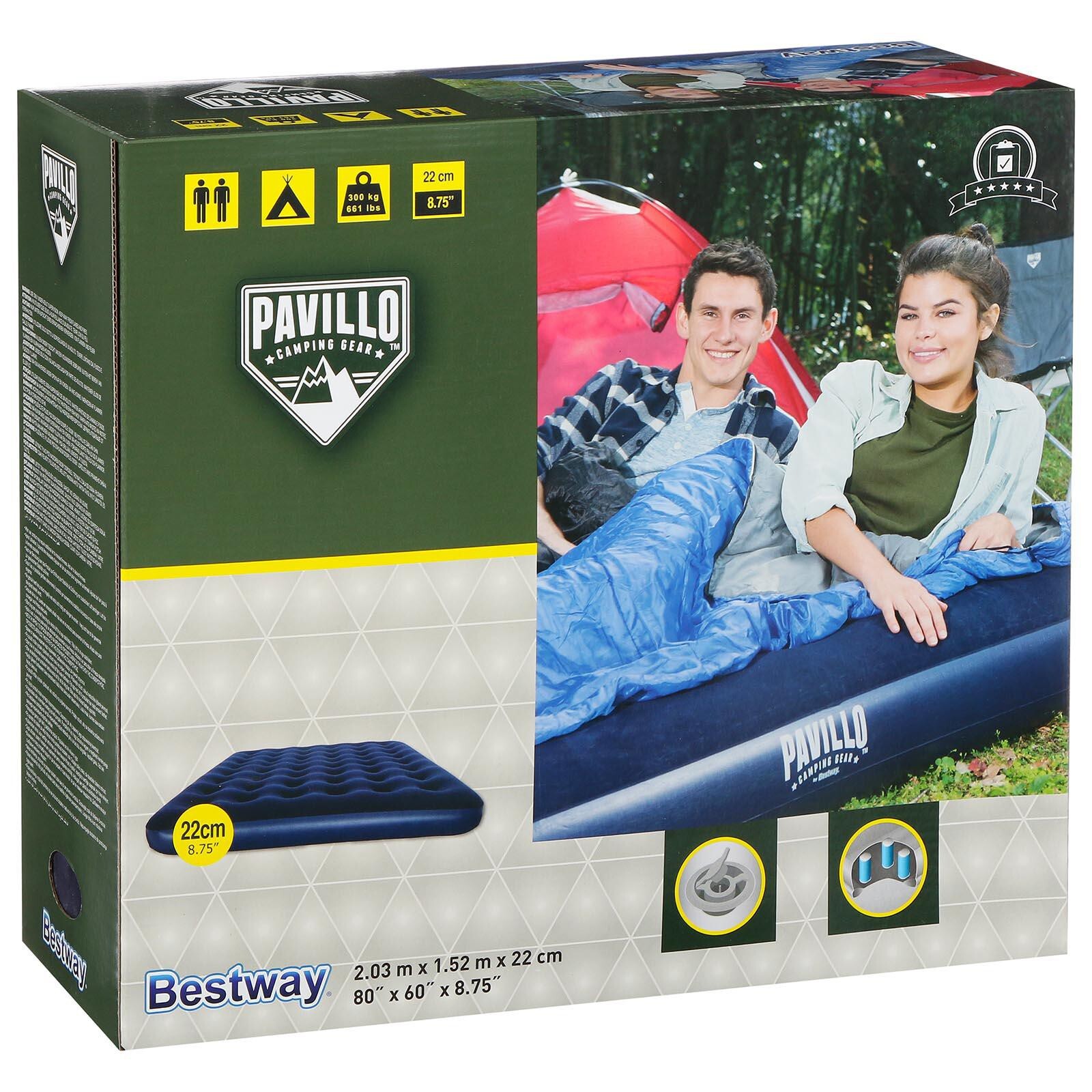 Матрас надувной bestway pavillo 203x152x28см