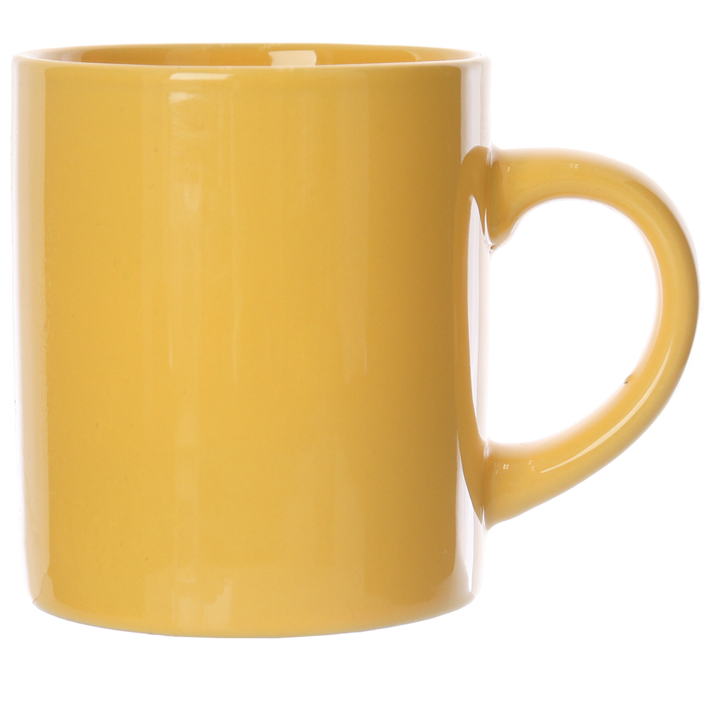 Кружка желтая, керамика, объём: 470 мл