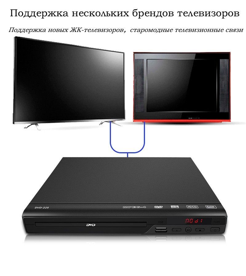 Spot DVD225 DVD-плеер 720P, TV CD/DVD-плееры для дома, кабель RCA в ...