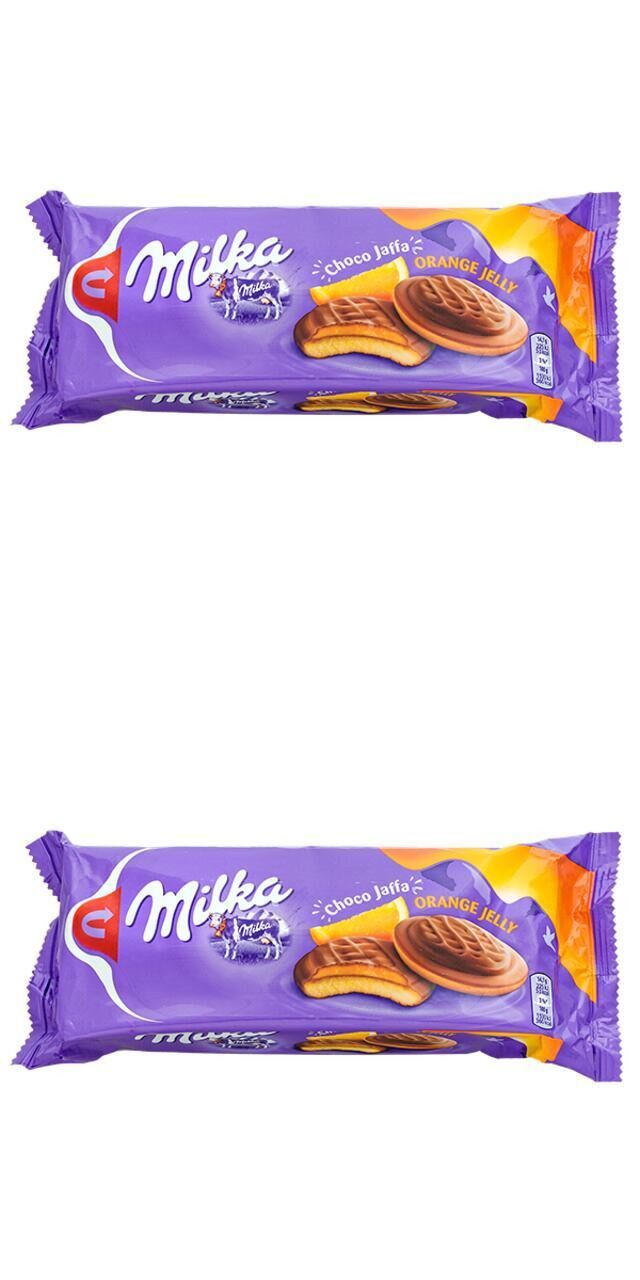 Milka печенье бисквитное с начинкой Апельсиновое желе Jaffa Delicje