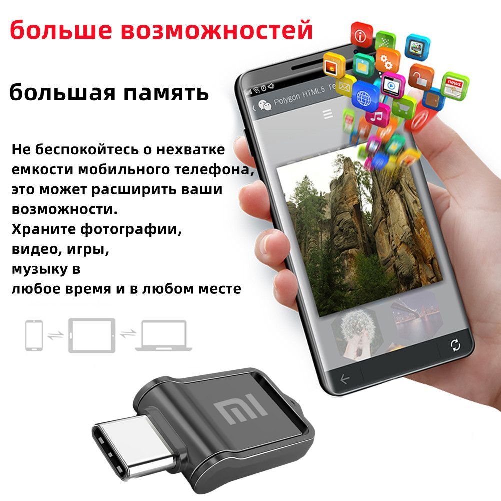 USB-флеш-накопитель USB 3.0 Xiaomi External SSD металлический 512 ГБ -  купить по выгодной цене в интернет-магазине OZON (1142730509)