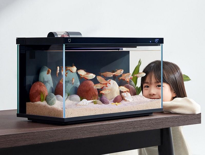 xiaomi descriptive geometry c180 smart fish tank pro, декор для аквариума xiaomi, аквариум xiaomi, умный аквариум