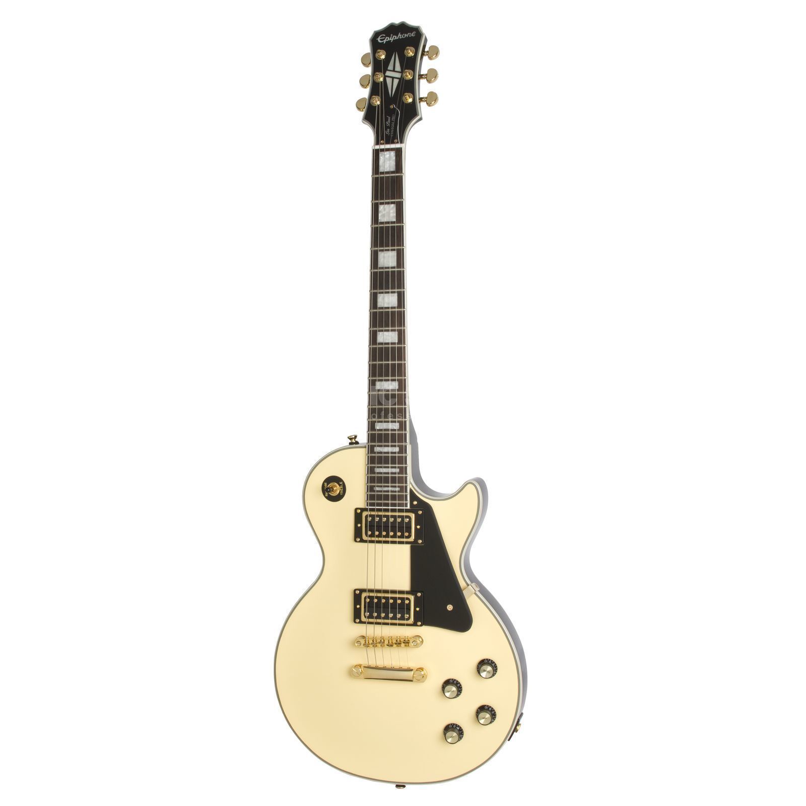EPIPHONE Электрогитара Les Paul Custom (Black Back) Antique Ivory