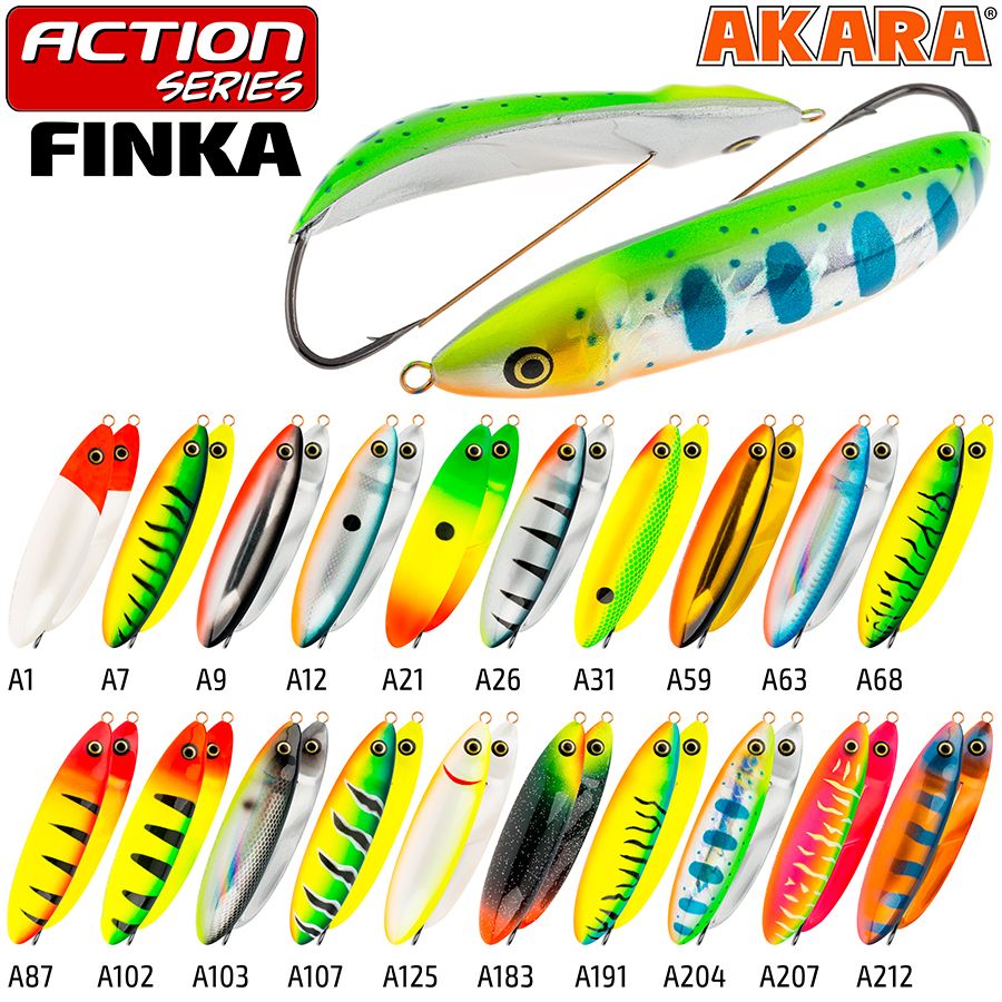 Блесна колеб. незац. Akara Action Series Finka 80S 21 гр. A183