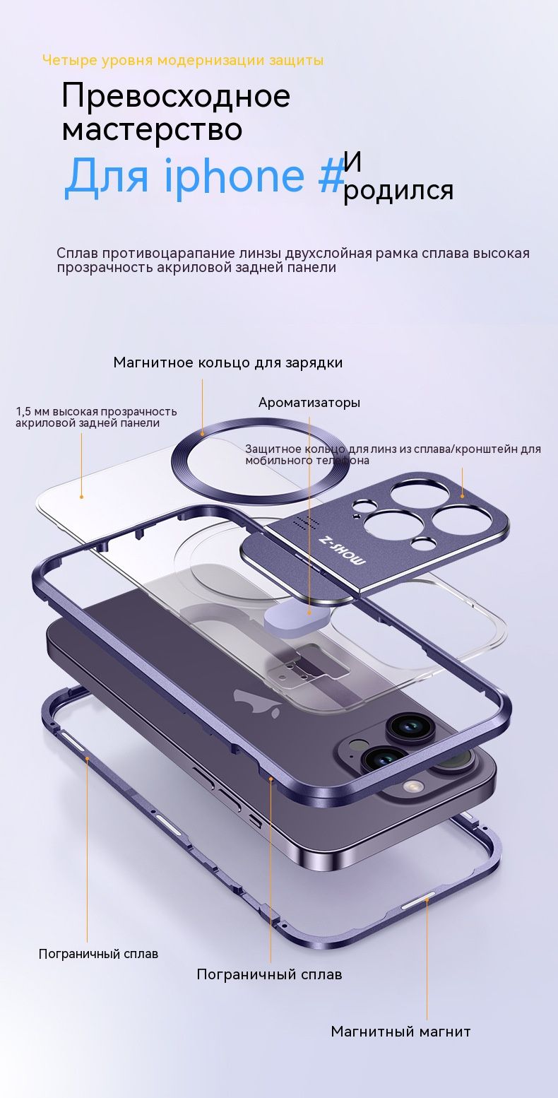 Сашет mагнитный чехол для Apple iPhone 14 Pro Max, подставка с большим ...