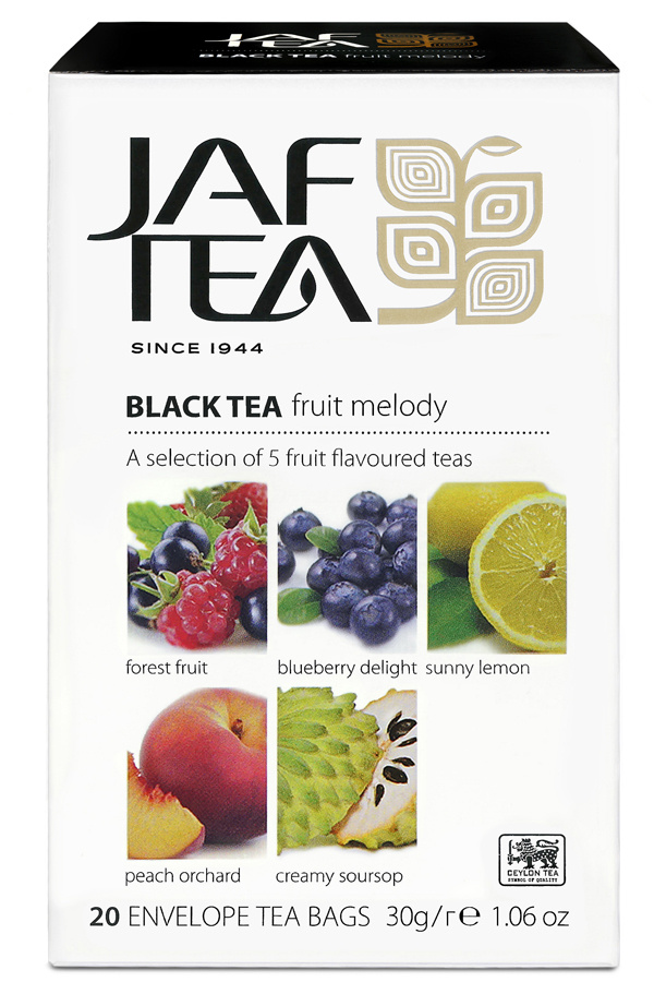 Чай цейлонский JAF TEA "Fruit Melody" черный 20 пакетиков в конвертиках, Ассорти 5 видов  #1