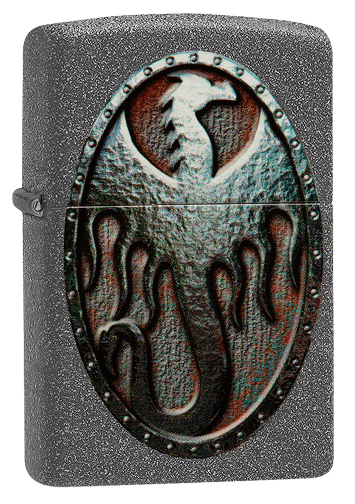 Зажигалка бензиновая ZIPPO Metal Dragon Shield Design #1