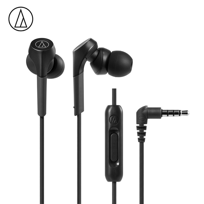 Audio-Technica Наушники проводные с микрофоном, 3.5 мм, черный #1