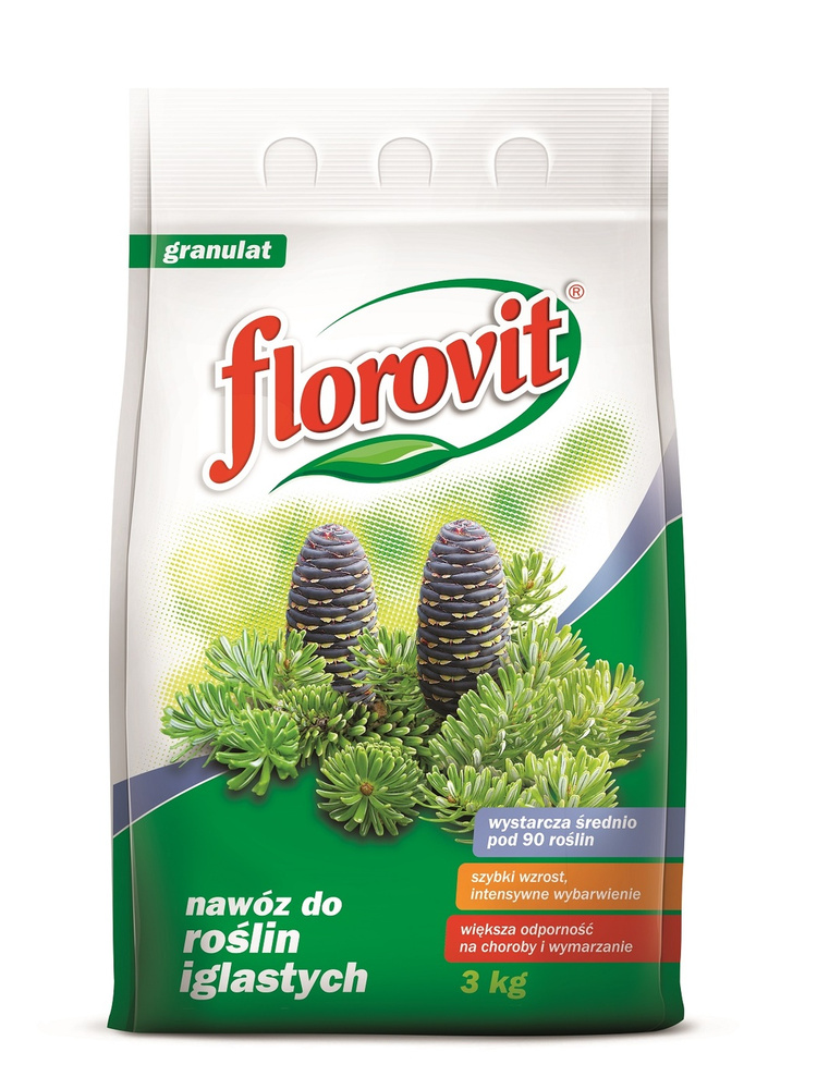 Florovit Удобрение для можжевельника, тиса, пихты и других хвойных растений, 3 кг., гранулы  #1