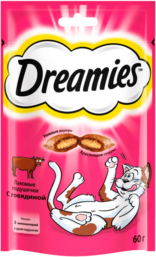 Лакомство DREAMIES для кошек подушечки с говядиной (30 гр) #1