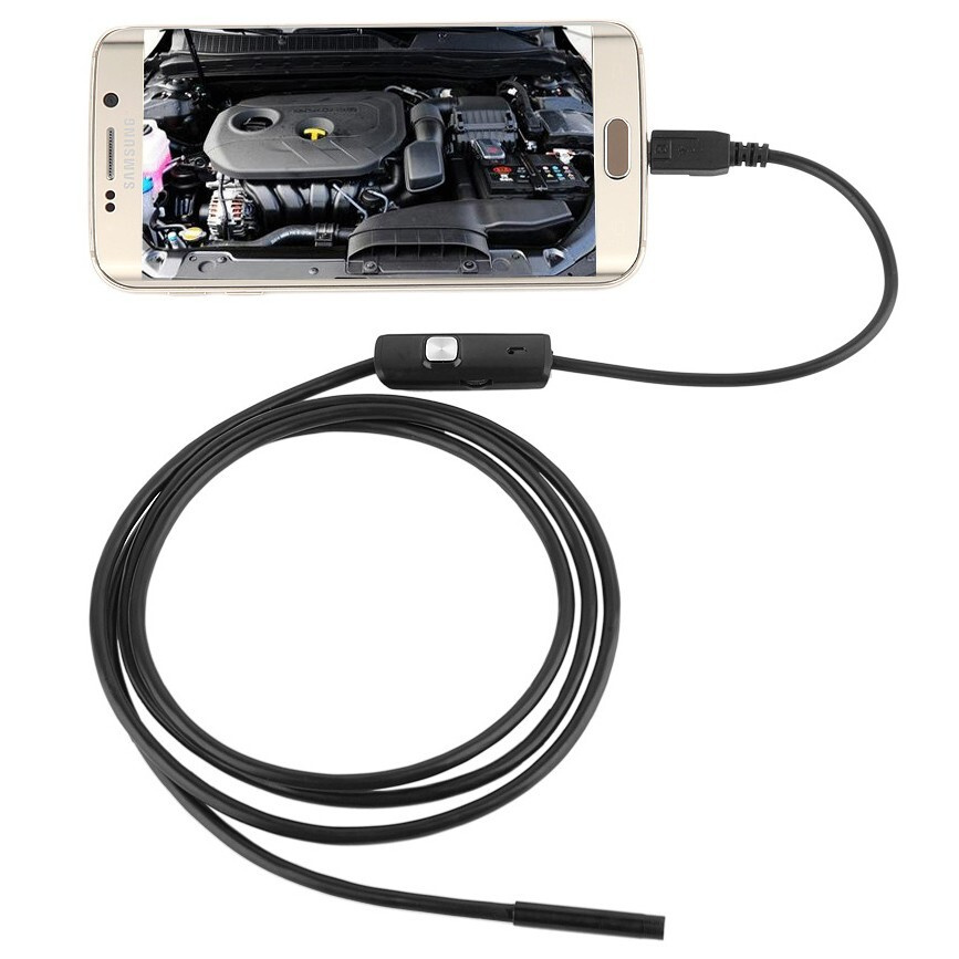 Эндоскоп для смартфона Андроид и компьютера водонепроницаемый InnoZone 480P 7мм, гибкая камера, подсветка, #1