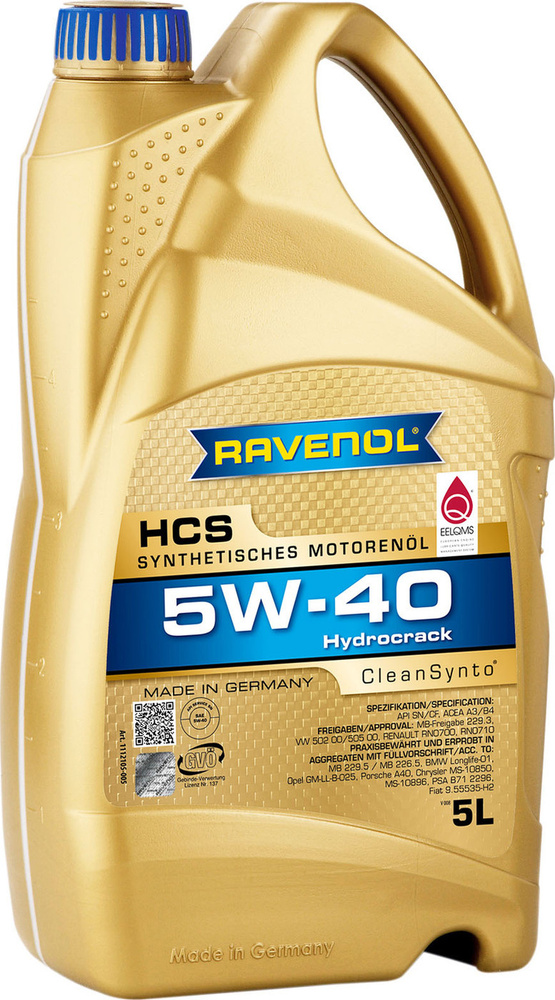 Масло моторное RAVENOL 5W-40 Синтетическое - купить в интернет-магазине ...