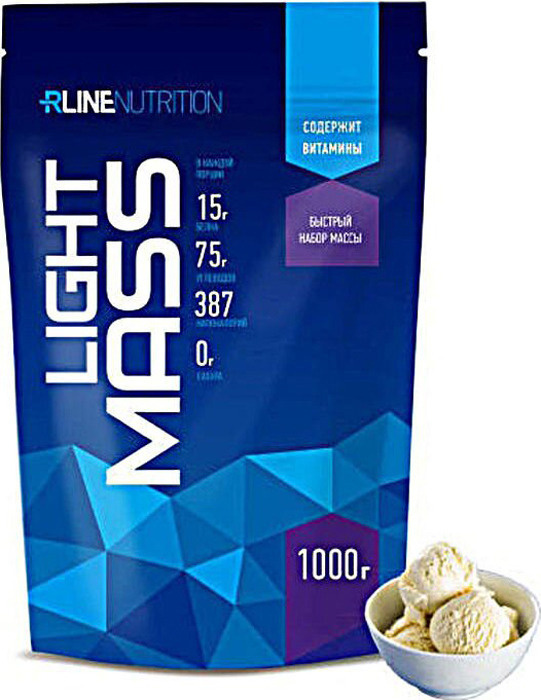 Гейнер Rline Light Mass 1 кг Пломбир - купить с доставкой по выгодным ...