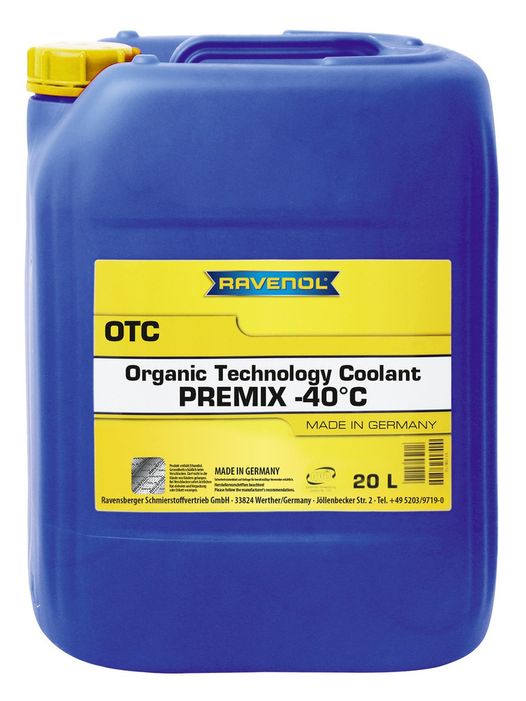 Антифриз готовый к применению RAVENOL OTC Organic Techn.Coolant Premix -40C (20л)  #1