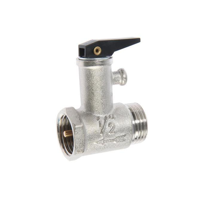 Предохранительный клапан ZEIN, для водонагревателя, 1/2", с курком, латунь, никелированный  #1