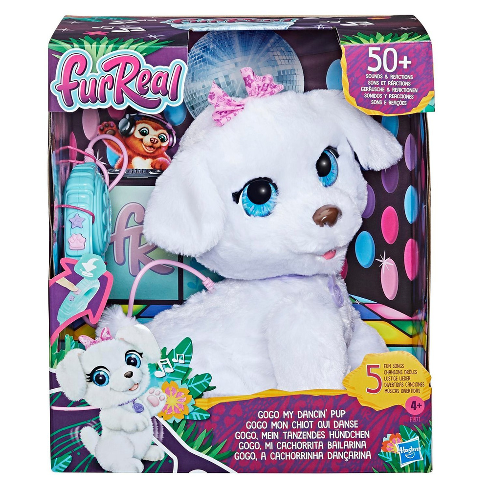 Интерактивная Игрушка Hasbro FurReal Friends GoGo Танцующий щенок  (пульт-поводок, 50 звуков и реакций)