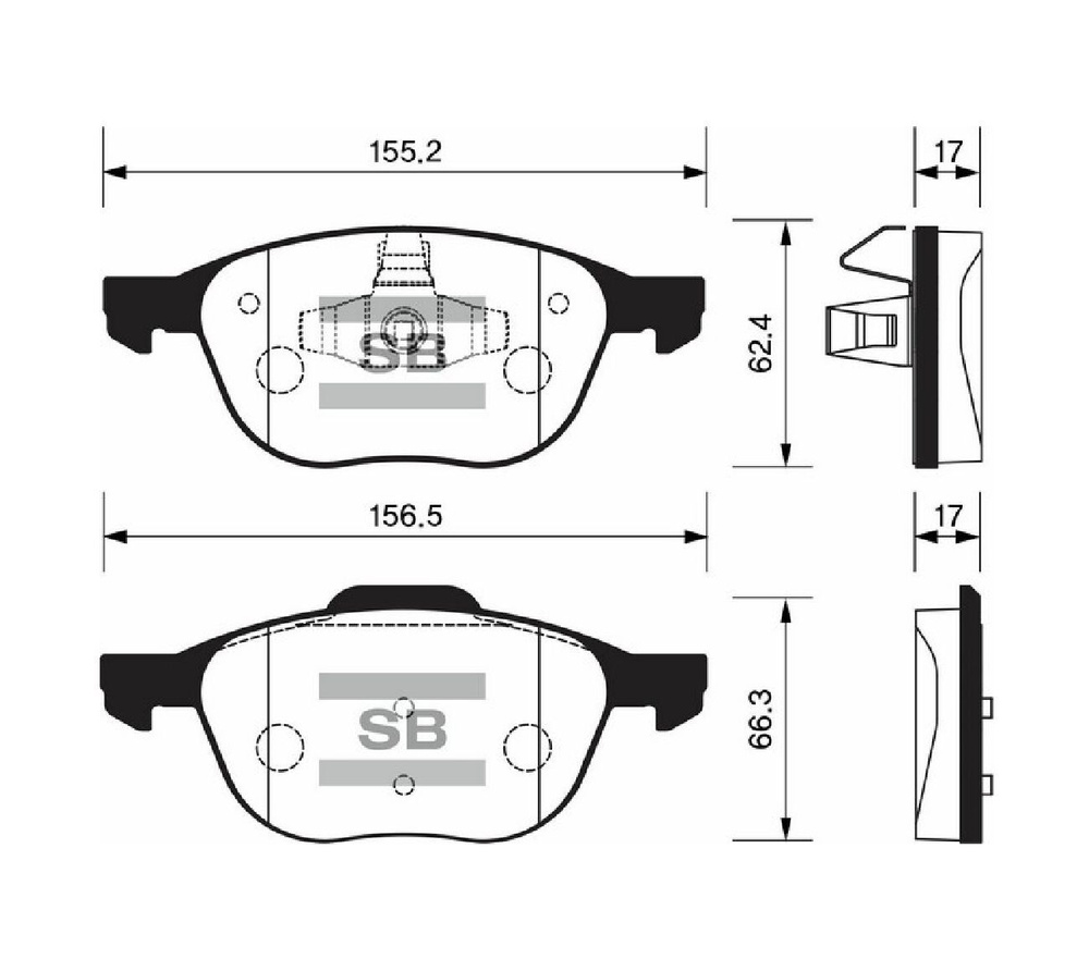 Колодки тормозные Sangsin Brake SP1260 Передние - купить по низким ...