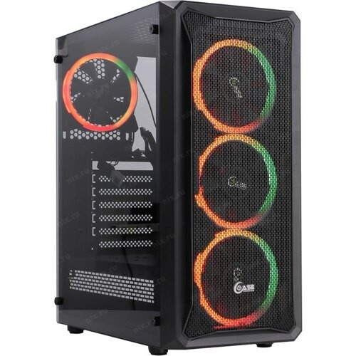 Powercase Cmizb R4 Корпус Mistral Z4 Mesh Rgb Tempered Glass 4x 120mm