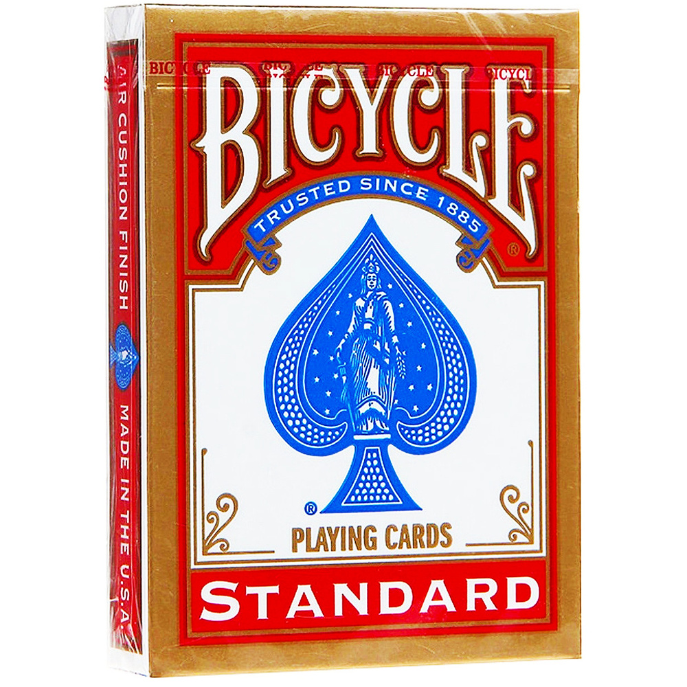 Игральные карты Bicycle Standard 54 карты, красные - купить с доставкой по  выгодным ценам в интернет-магазине OZON (296865648)