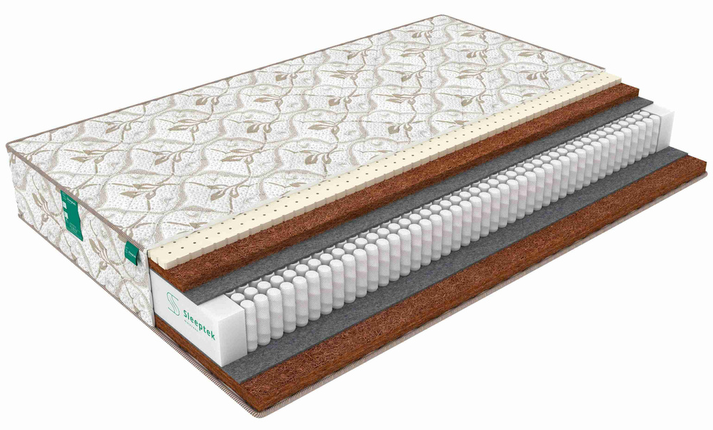 Ортопедический матрас, пружинный матрас SLEEPTEK Perfect SoftStrong Cocos 110х190, высота 21 см., Двусторонний #1