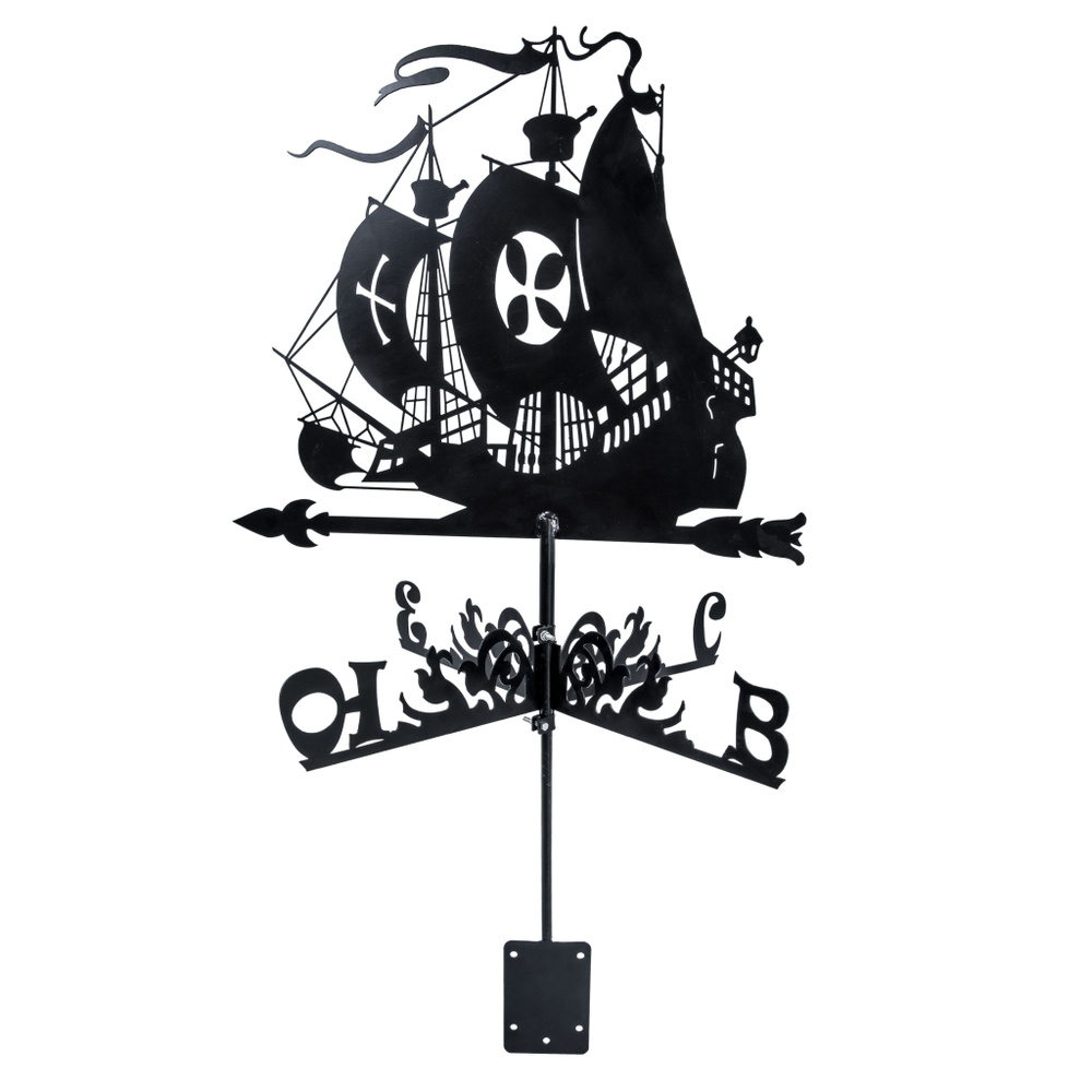 Флюгер кровельный декоративный "Корабль" черный, Подвесная - купить по ...