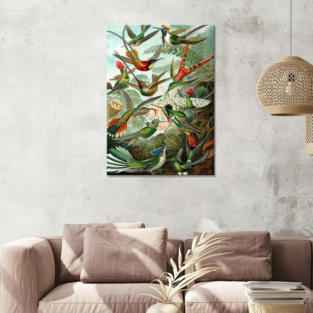 Картина на холсте для интерьера - Райские птицы, арт 20х30 - купить по  низкой цене в интернет-магазине OZON (795195399)