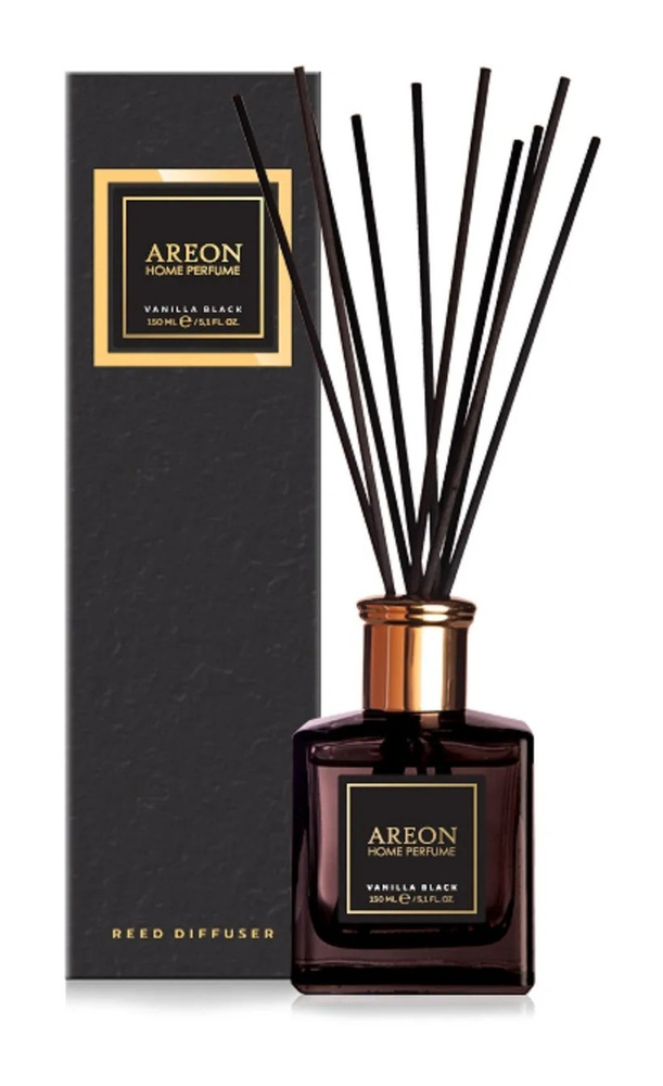 Ароматизатор AREON флакон 150мл HOME PERFUME STICKS PREMIUM 150 ML VANILLA BLACK PSBR03  #1