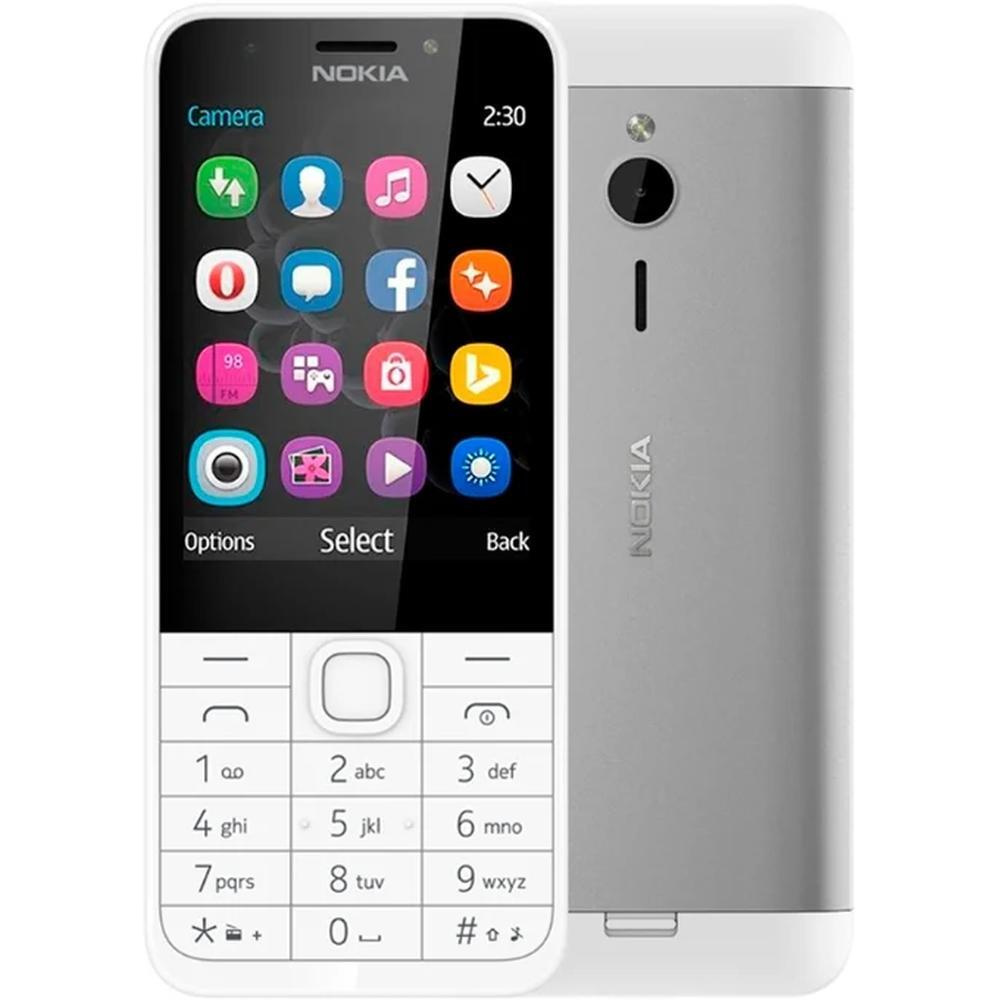 Мобильный телефон Nokia 230 Dual Sim (RM-1172), серебристый - купить по  выгодной цене в интернет-магазине OZON (1264652101)