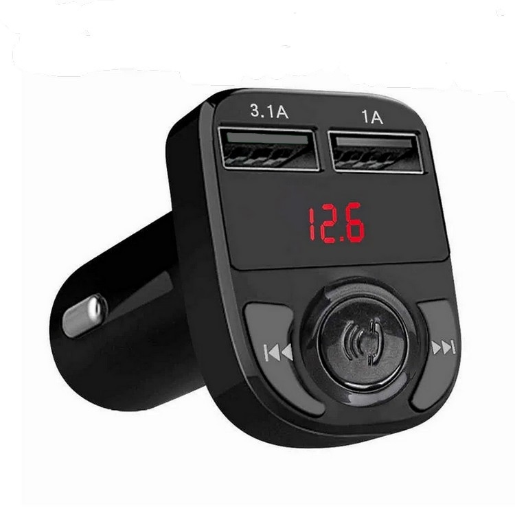 Автомобильный FM модулятор А22 Bluetooth, зарядное устройство 3.1A в прикуриватель (MP3, Hands-free, #1