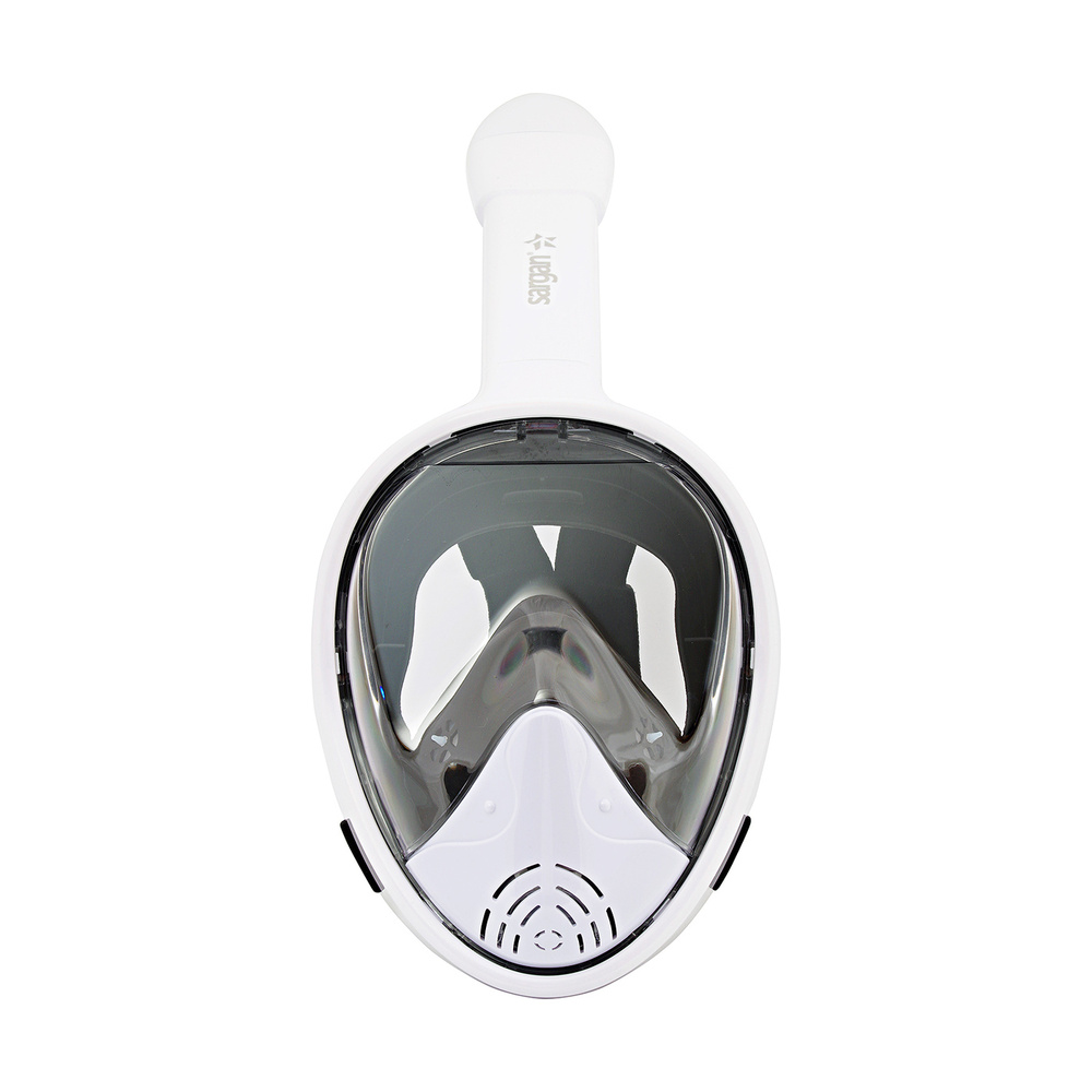 Полнолицевая подводная маска с трубкой для плавания и снорклинга Sargan  Планета с креплением для экшн-камеры цвет белый/черный размер L/XL - купить  с доставкой по выгодным ценам в интернет-магазине OZON (214215090)