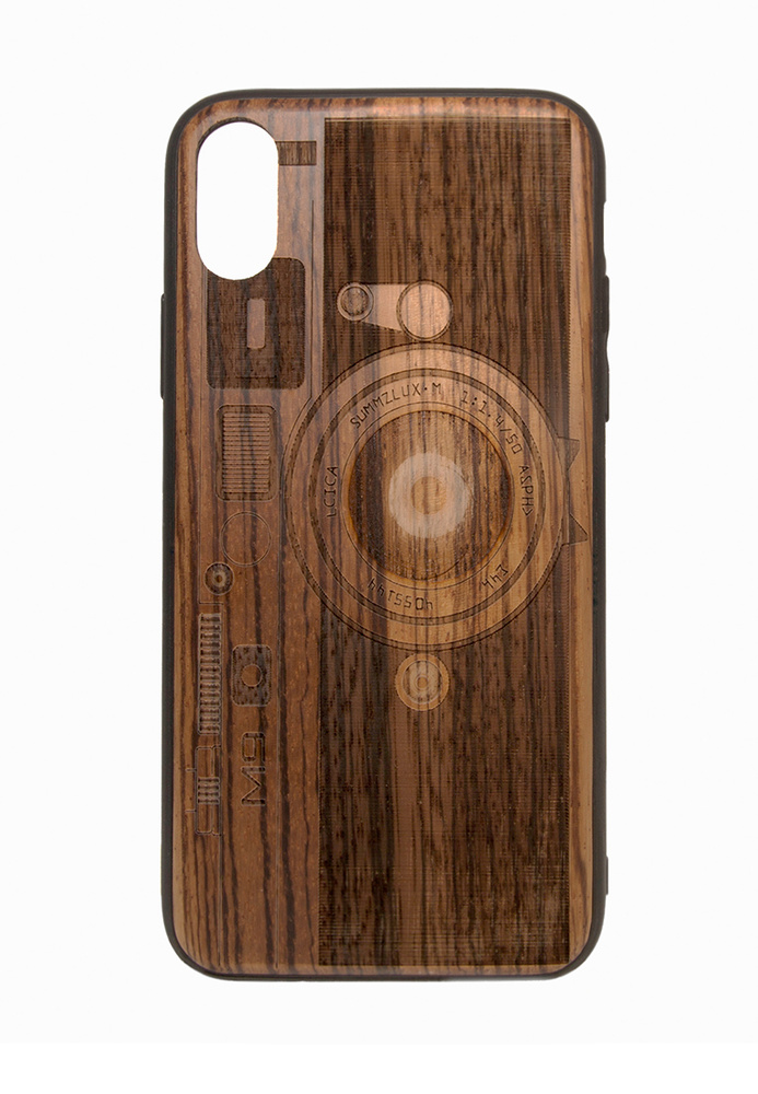 Чехол CASE WOOD для iPhone X из дерева Фотоаппарат (зебрано) - купить с ...