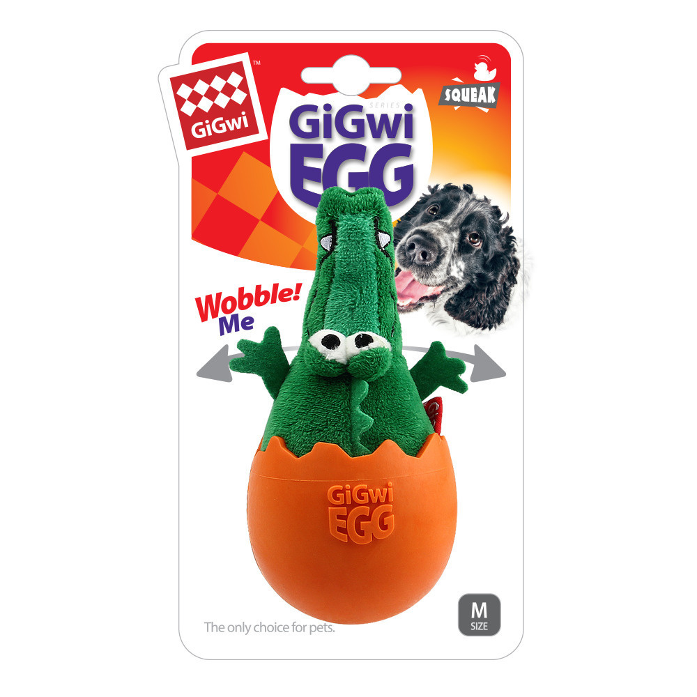 GiGwi Dog GiGwi EGG / Игрушка Гигви для собак Крокодил в яйце с пищалкой 14  см - купить с доставкой по выгодным ценам в интернет-магазине OZON  (987128330)