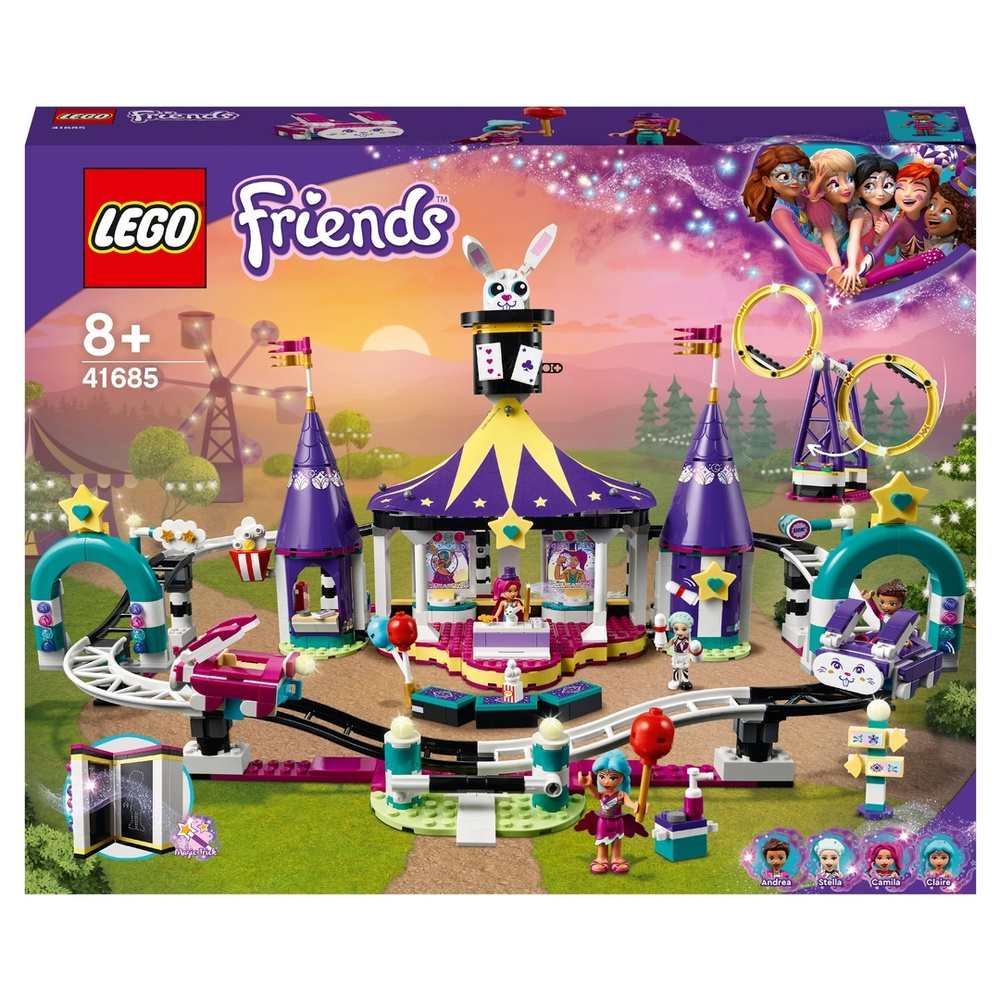 Конструктор LEGO Friends 41685 Американские горки на Волшебной ярмарке -  купить с доставкой по выгодным ценам в интернет-магазине OZON (900149651)