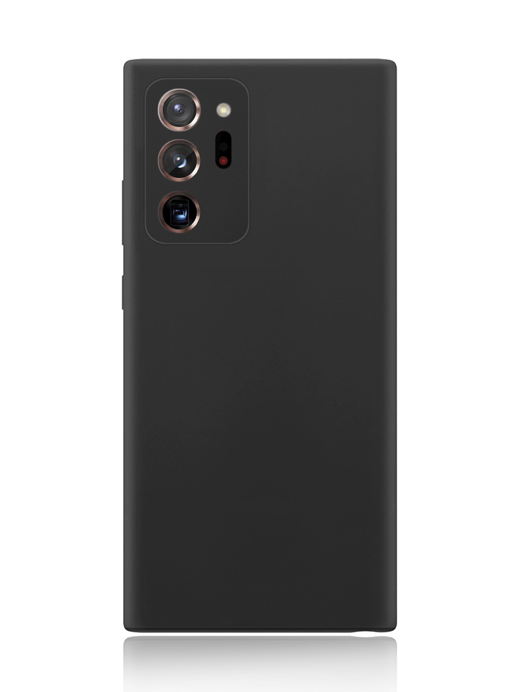 Матовый силиконовый чехол ROSCO на Samsung Galaxy Note 20 Ultra (Самсунг Галакси Нот 20 ультра), черный #1