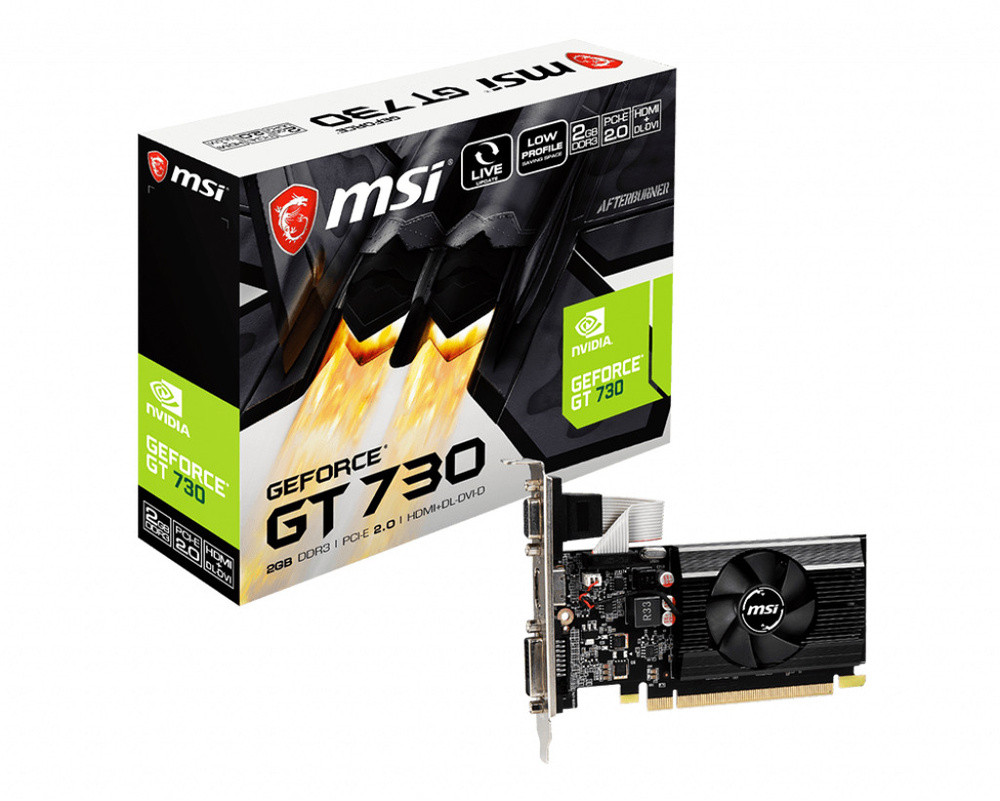 Видеокарта MSI GeForce GT 730, 2 ГБ DDR3, DDR3 - купить по низким ценам в  интернет-магазине OZON (1465115228)