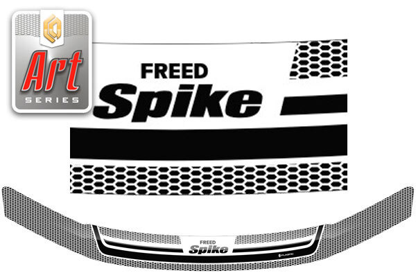 Дефлектор капота для Honda Freed Spike 2010-2014 Серия Art черная #1