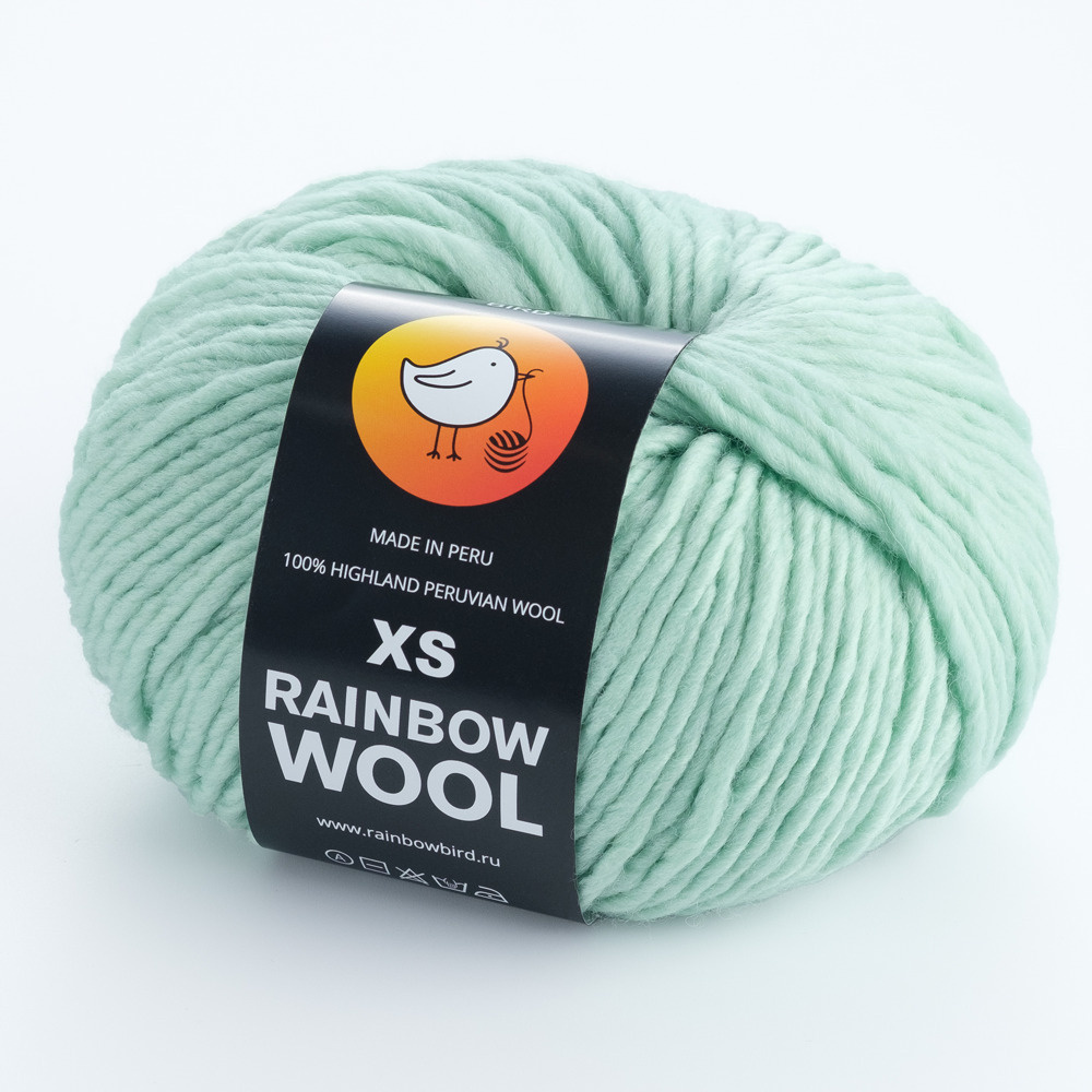 Пряжа для вязания RAINBOW WOOL XS (MINT), 120м, 120гр, 100% Перуанская  шерсть - купить с доставкой по выгодным ценам в интернет-магазине OZON  (408791166)