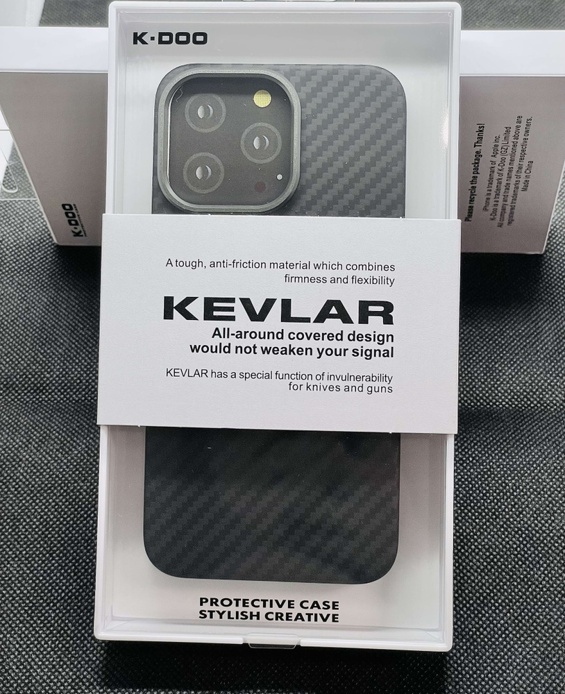 Чехол кевларовая накладка K-Doo KEVLAR для iPhone 13 Pro МАХ 6.7, черный,  карбон - купить с доставкой по выгодным ценам в интернет-магазине OZON  (471468743)