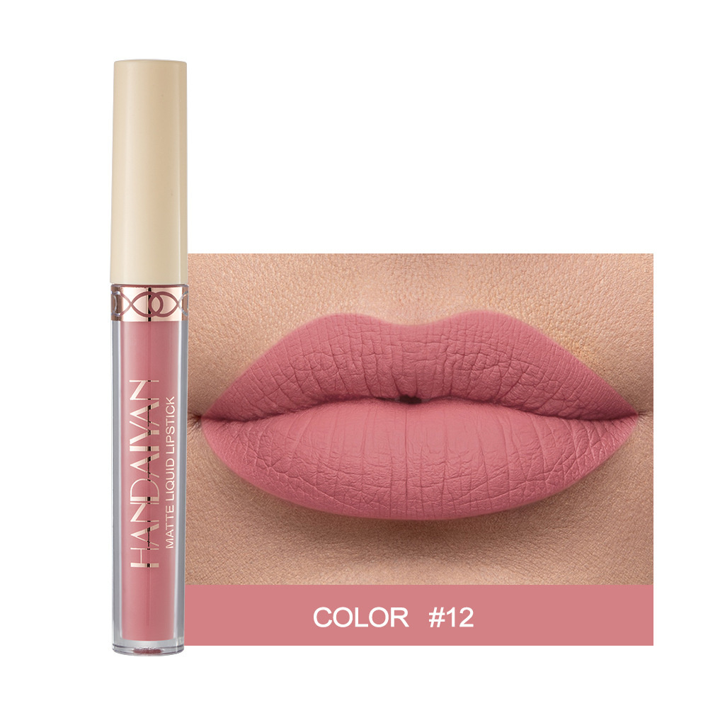 HANDAIYAN Matte Matte Velvet 12 цветов блеск для губ жидкая помада #1