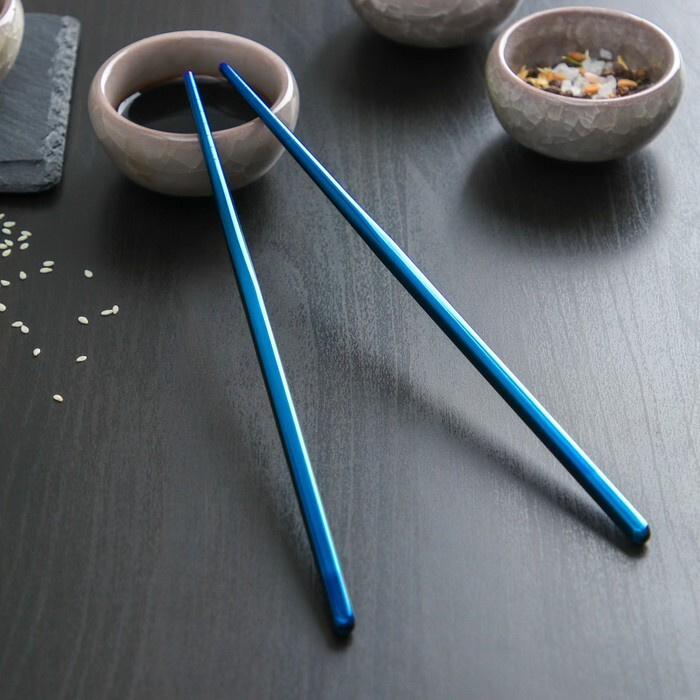 Палочки для суши Bacchette, h-21 см, цвет синий, 2 набора #1