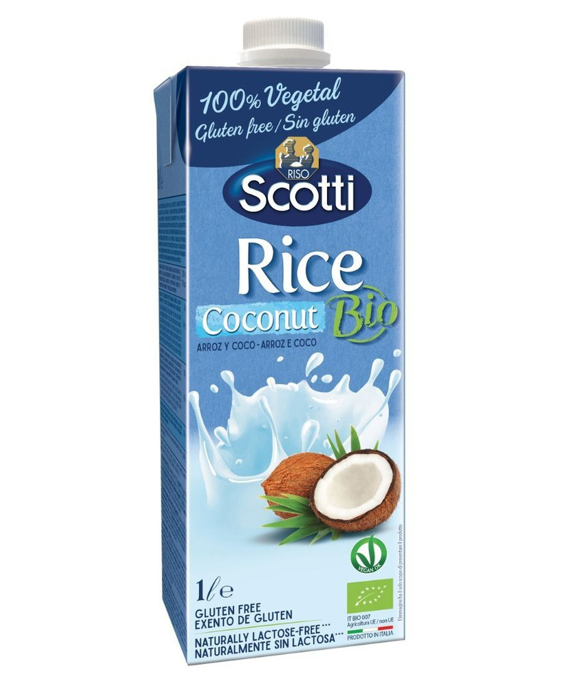 Напиток Рисовый BIO Riso Scotti Rice с кокосом, 1 л