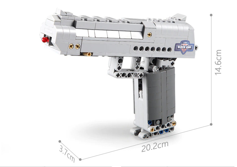Конструктор пистолет игрушка,Desert Eagle 8+ стреляет, автомат с прицелом  #1
